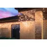 Lampki oświetlenie kurtyna sople 100 LED zewnętrzne barwa ciepła 4,8m IP44 13-558 BULINEX