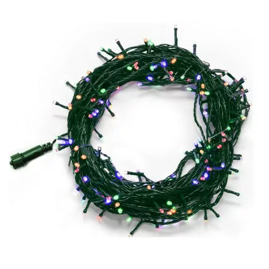 Lampki choinkowe zewnętrzne łańcuch 100 LED multikolor IP44 9,9m 13-101 BULINEX