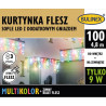 Lampki oświetlenie kurtyna sople 100 LED zewnętrzne multikolor + flash IP44 5m 13-561 BULINEX