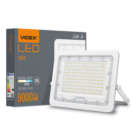 Naświetlacz halogen LED 100W neutralna barwa 5000K IK07 IP65 VIDEX