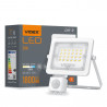 Naświetlacz halogen LED 20W 1800lm + czujnik ruchu 5000K neutralna barwa IK07 IP65 VIDEX