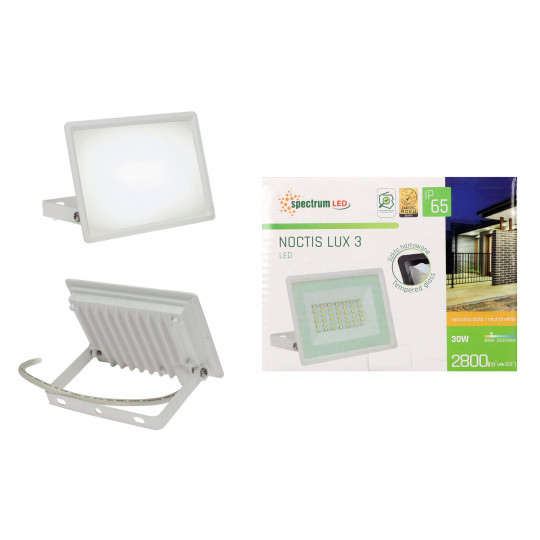 Naświetlacz halogen NOCTIS LUX-3 LED 30W neutralna barwa biały SPECTRUM LED