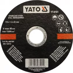Tarcza do cięcia stali nierdzewnej YT-6101 YATO