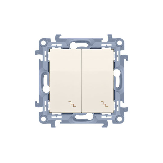 Simon10 Łącznik schodowy podwójny śrubowy CW6/2.01/41 kolor kremowy