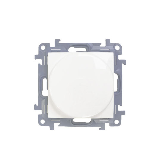 Simon10 ściemniacz do LED naciskowo-obrotowy jednobiegunowy śrubowy CS9LA.01/11 kolor biały