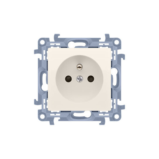 Simon10 Gniazdo pojedyncze z uziemieniem CGZ1.01/41 kolor kremowy