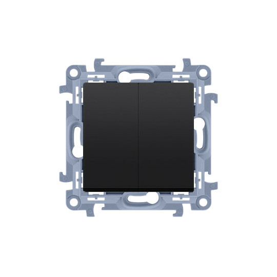 Simon10 Łącznik świecznikowy podświetlany LED śrubowy CW5BL.01/49 kolor czarny