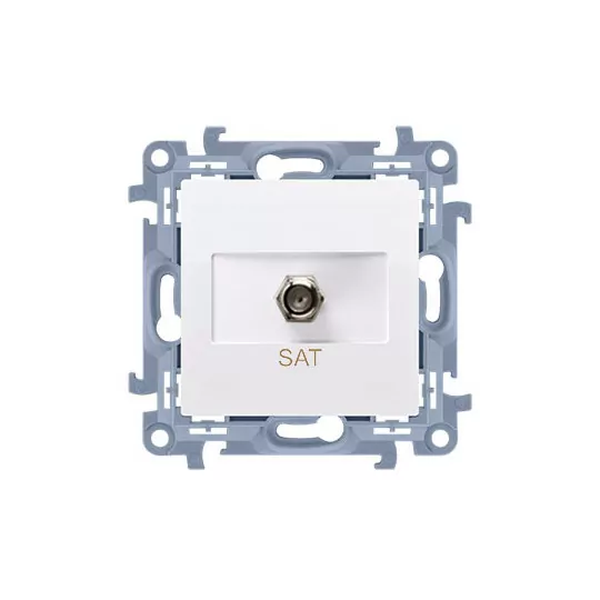 Simon10 Single F antenna socket CASF1.01/11 white SIMON