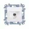Simon10 Single F antenna socket CASF1.01/11 white SIMON