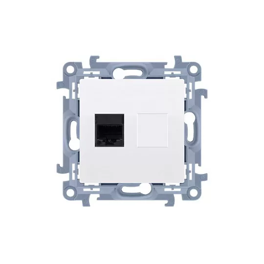 Simon10 Gniazdo komputerowe pojedyńcze RJ45 C51.01/11 biały SIMON