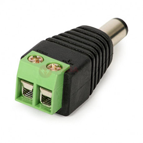 DC 2.1/5.5 connector with busbar for 2 terminals E3511