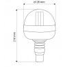 Lampa ostrzegawcza SMD LED błyskowa kogut gięty trzpień TT.186D 12-24V TT TECHNOLOGY