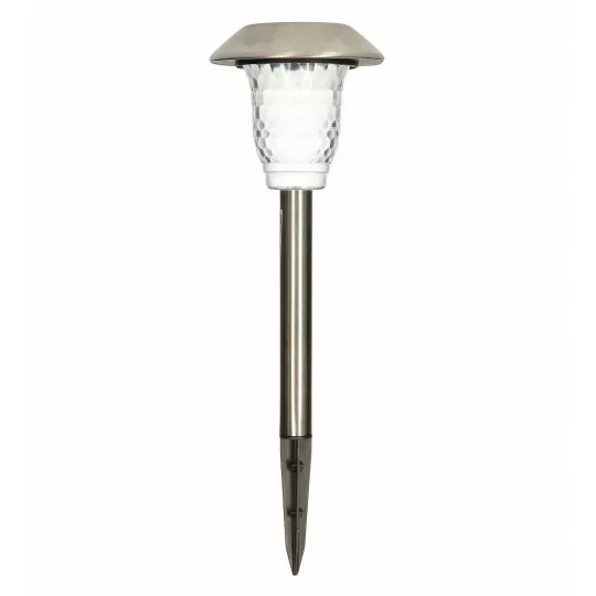 Lampa solarna CRYSTALS wbijana LED srebrna CPD-002 MK MEGAKABEL