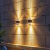 Lampa elewacyjna RIOK kinkiet dwukierunkowy 2xE27 kwadrat kolor czarny MEGAKABEL