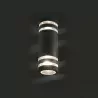 Lampa elewacyjna SIERRAS kinkiet dwukierunkowy 2xE27 okrągła kolor czarny MK MEGAKABEL