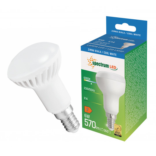 LED bulb E14 6W R-50 CW 230V Spectrum