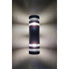 Lampa elewacyjna SIERRAS kinkiet dwukierunkowy 2xE27 okrągła kolor czarny MEGAKABEL