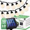 Girlanda solarna ogrodowa GLADI-2 ozdobne kulczeki 30xLED 10,6m 3000K LUMSOL0011 LUMILED