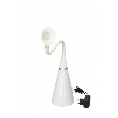 Desk lamp DEL-1411 white gloss LED 4.5W USB
