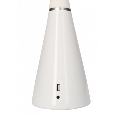 Lampka biurkowa DEL-1411 biały połysk LED 4,5W USB