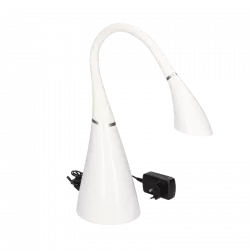 Lampka biurkowa DEL-1411 biały połysk LED 4,5W USB