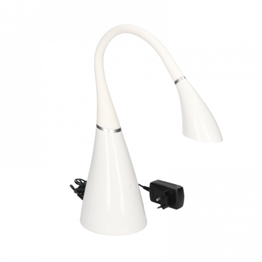 Desk lamp DEL-1411 white gloss LED 4.5W USB