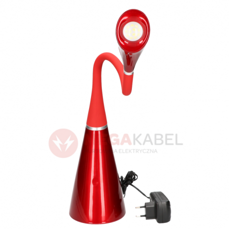 Desk lamp DEL-1411 red poł LED 4,5W USB