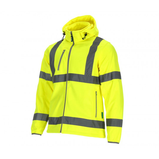 Kurtka softshell odblask. NEON żółty "2XL" S-44046