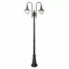 Lampa ogrodowa wysoka latarnia zewnętrzna dwuramienna BOSTON K-8132 czarna 2xE27