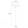 Lampa ogrodowa latarnia BOSTON K-8132 czarna 2xE27