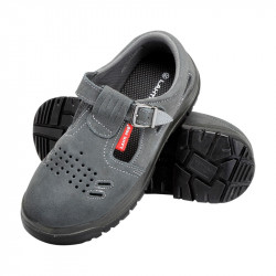 Sandały zamsz. LAHTI szare...