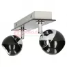 Lampa MATT-2R B/CH black-chrome GU10 2x50W Vitalux