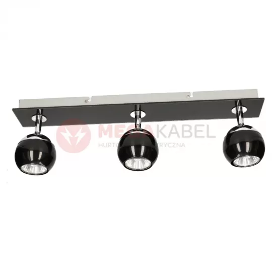 Ceiling lamp MATT-3R B/CH black GU10 3x50W Vitalux
