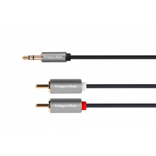 Kabel jack 3.5 wtyk - 2RCA 10m KM1215 Kruger&Matz