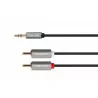 Kabel jack 3.5 wtyk - 2RCA 10m KM1215 Kruger&Matz
