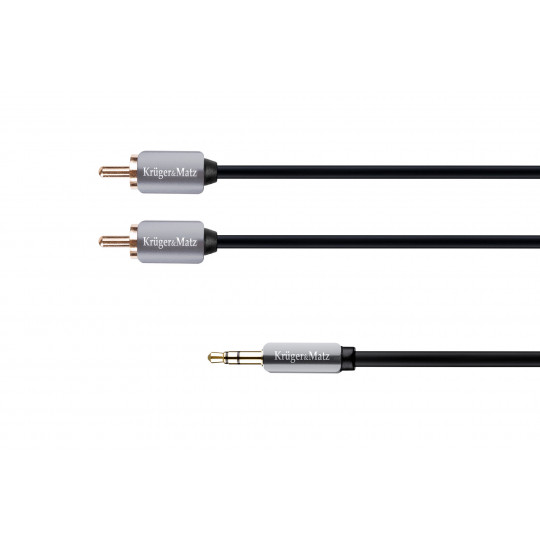 Kabel wtyk jack 3.5 - 2RCA 1.8m KM0310 Kruger&Matz