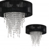 Lampa sufitowa plafon z kryształkami glamour MODENA I Black 5261 60W E27 NOWODVORSKI