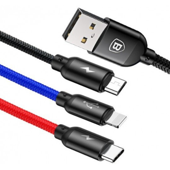 Kabel Baseus USB USB-C/iPh/micro 1,2m CAMLT-BSY01 BASEUS