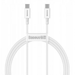 Kabel 2xUSB-C 1m biały 100W...