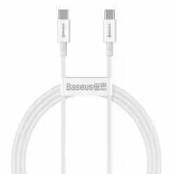 Kabel 2xUSB-C 1m biały 100W...