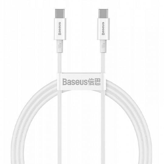 Kabel 2xUSB-C 1m biały 100W CATYS-B02 BASEUS