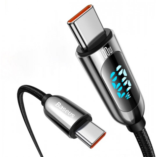 Kabel USB-USB C 1m 100W z wyświetlaczem CATSK-B01 BASEUS