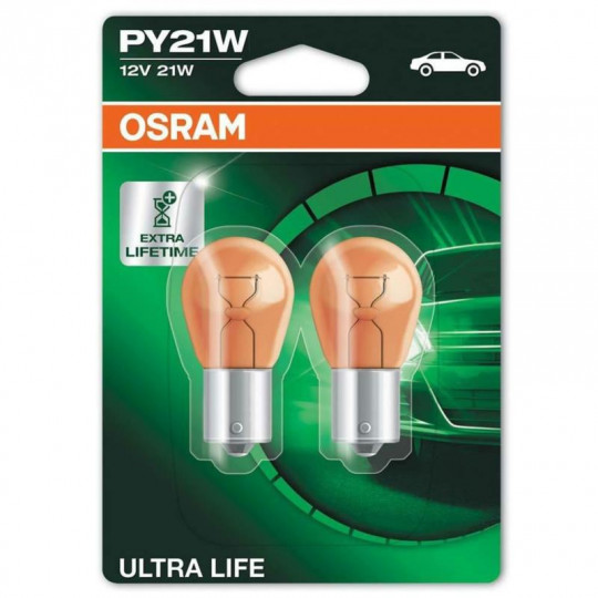 Żarówka P21W 12V-21W-BAU15s pomarań.op.2szt. Osram