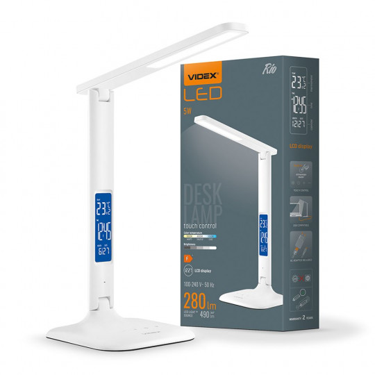 Lampka biurkowa LED 5W biała VLE-TF05B VIDEX