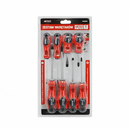 Zestaw wkrętaków S2 8 sztuk AW36808 AWTOOLS