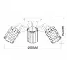 Lampa sufitowa VANI-3 FGD złoty 3xE27 VITALUX