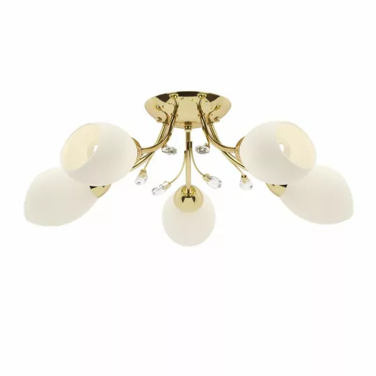 Lampa sufitowa FEIRA-5 FGD+WH złota 5xE27 VITALUX