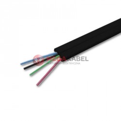 Flat phone cable 4-żyły black