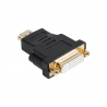 Złącze HDMI wtyk - DVI gniazdo 24+5 ZLA0618