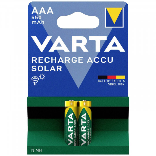 Akumulatorki AAA NiMH 550mAh SOLAR blister 2 sztuki VARTA